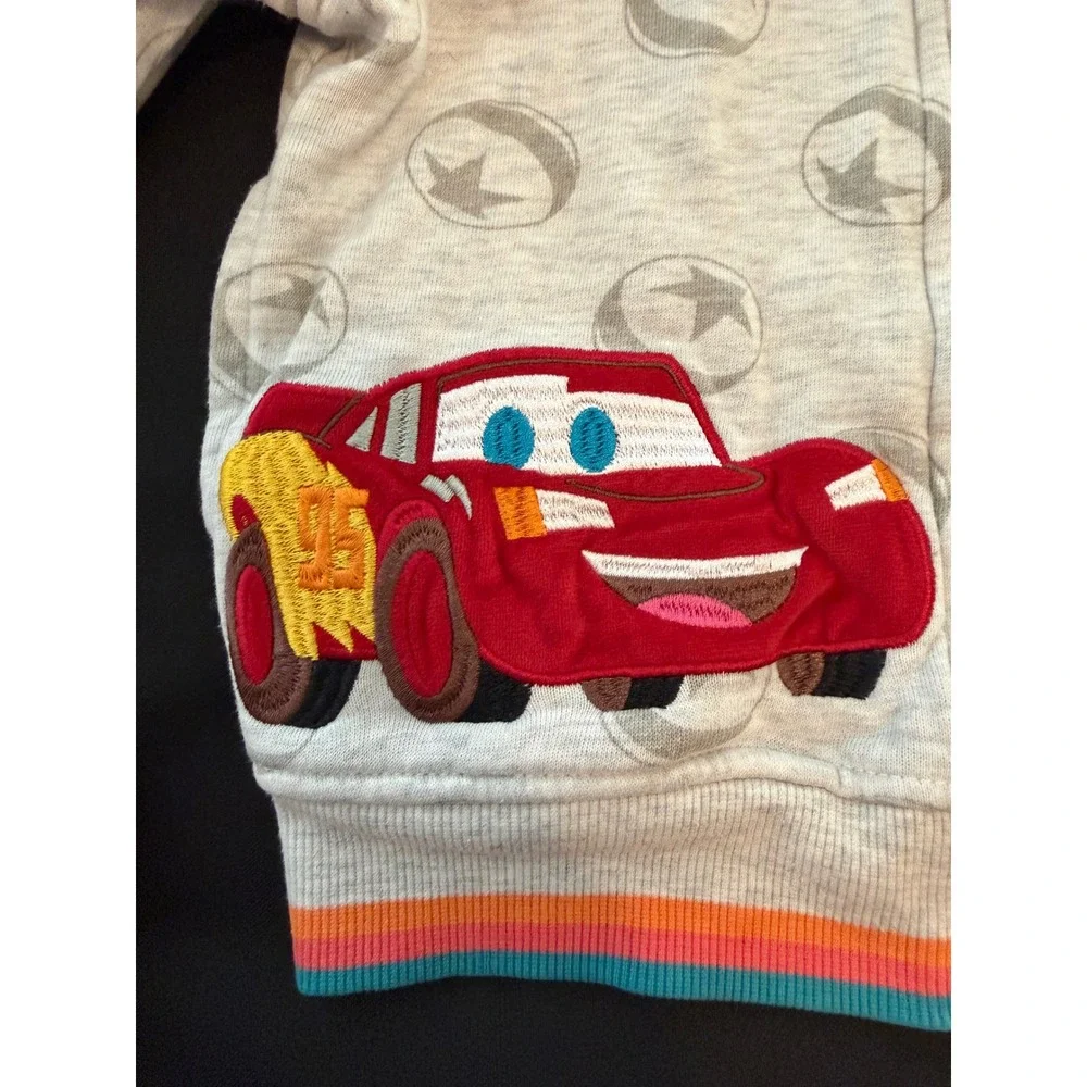 Disney 100 Boys Grey Lightning McQueen Boo Dory Zip Up Hoodie Size 5